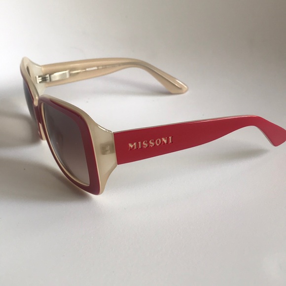 MISSONI RED SQUARE SUNGLASSES, oversized - Picture 4 of 7